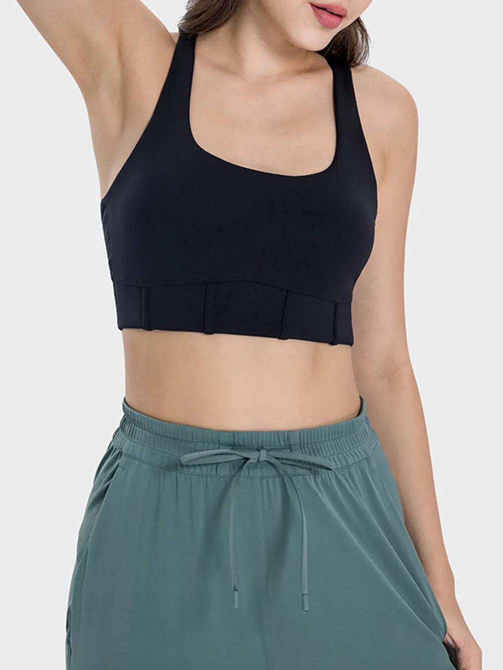 Millennia Square Neck Wide Strap Active Tank Easy Apparels