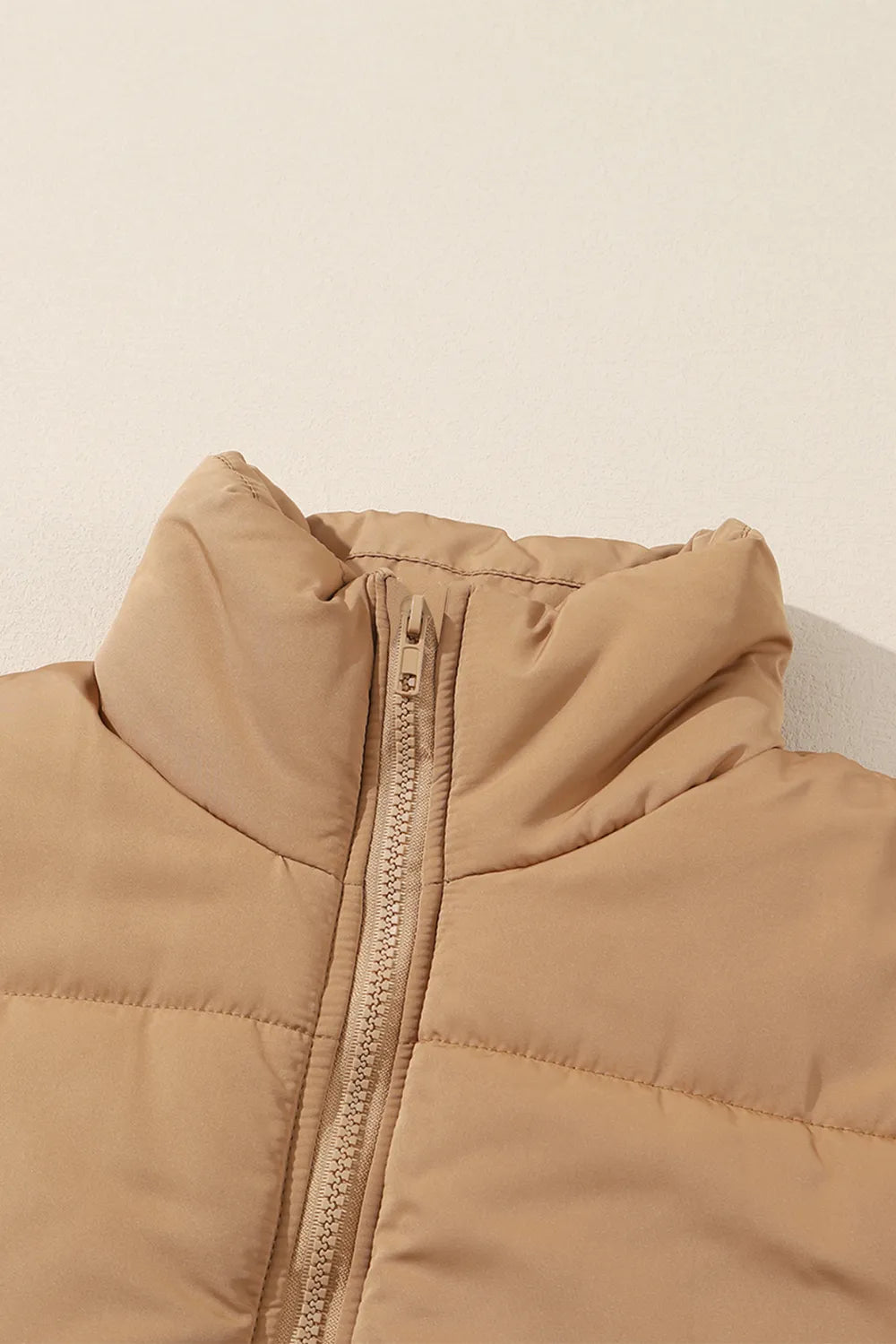 Zip Up Vest Coat with Pockets Easy Apparels
