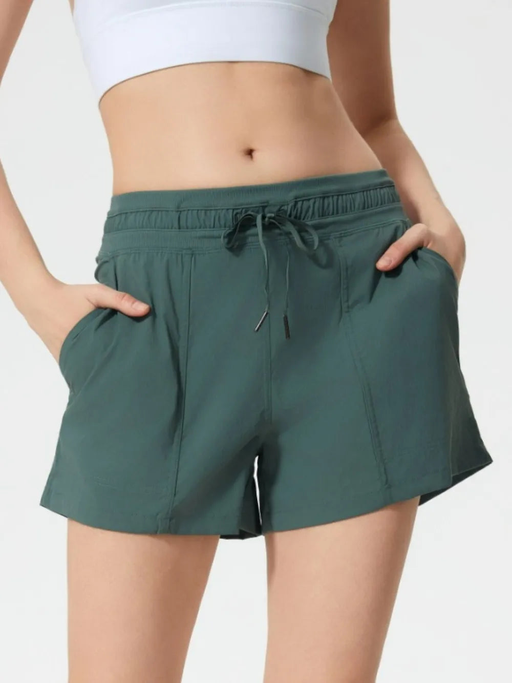 Millennia Drawstring Active Shorts with Pockets Easy Apparels