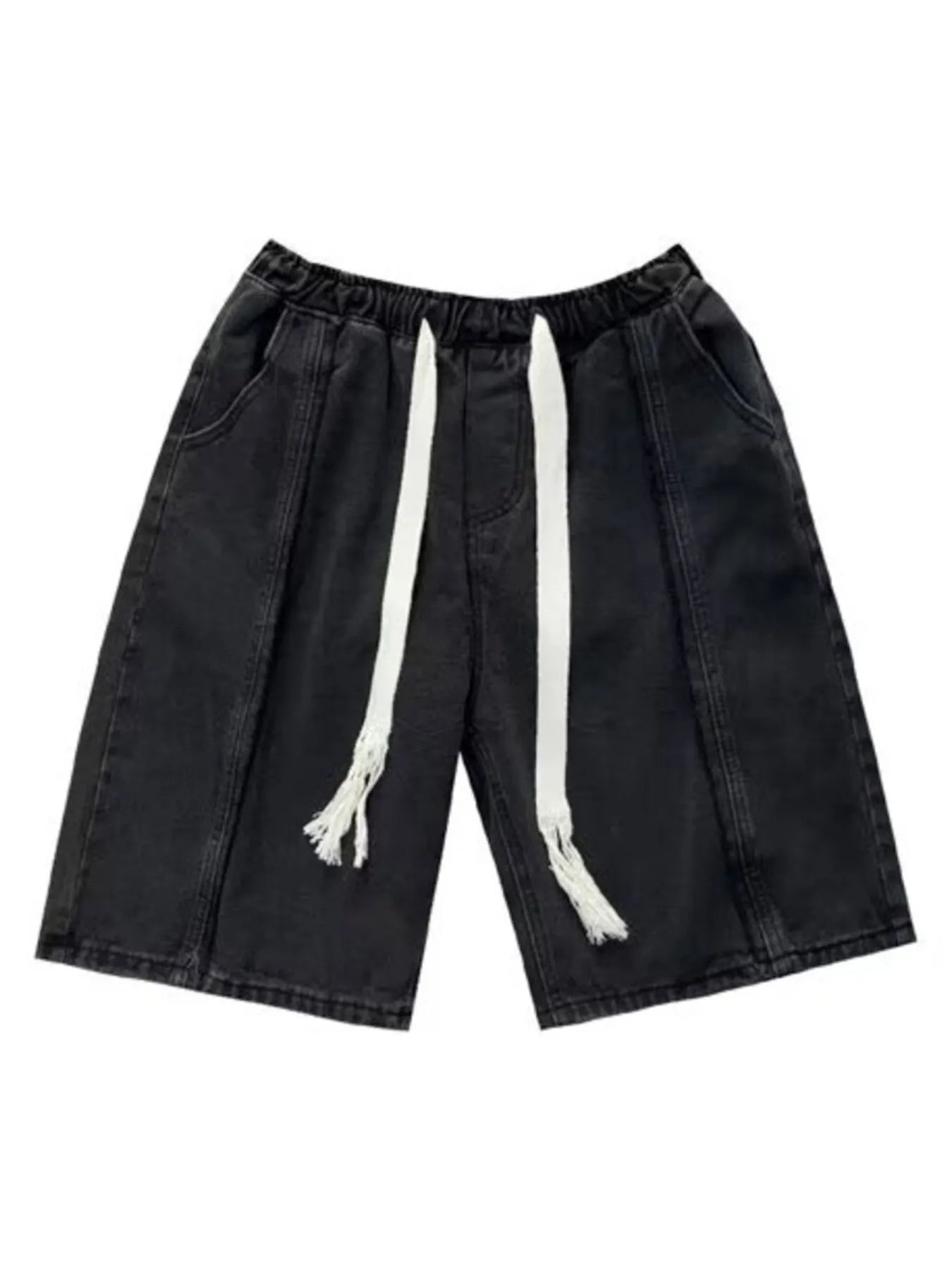 Men's Full Size Drawstring Denim Shorts with Pockets Plus Size Easy Apparels