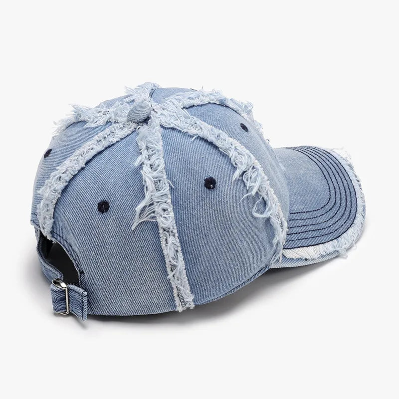 Raw Hem Cotton Baseball Cap Easy Apparels