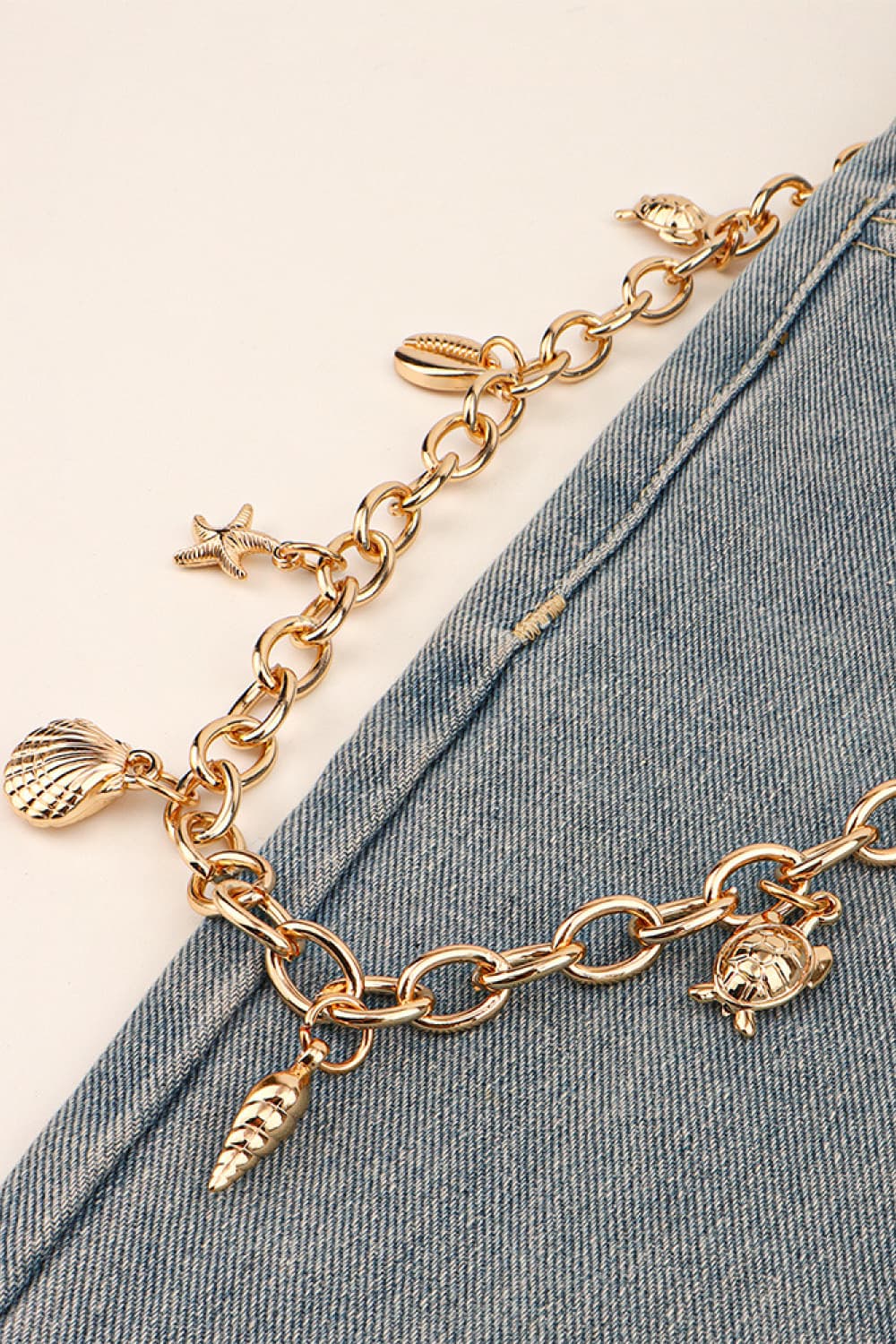 Sea Element Charm Iron Chain Belt Easy Apparels