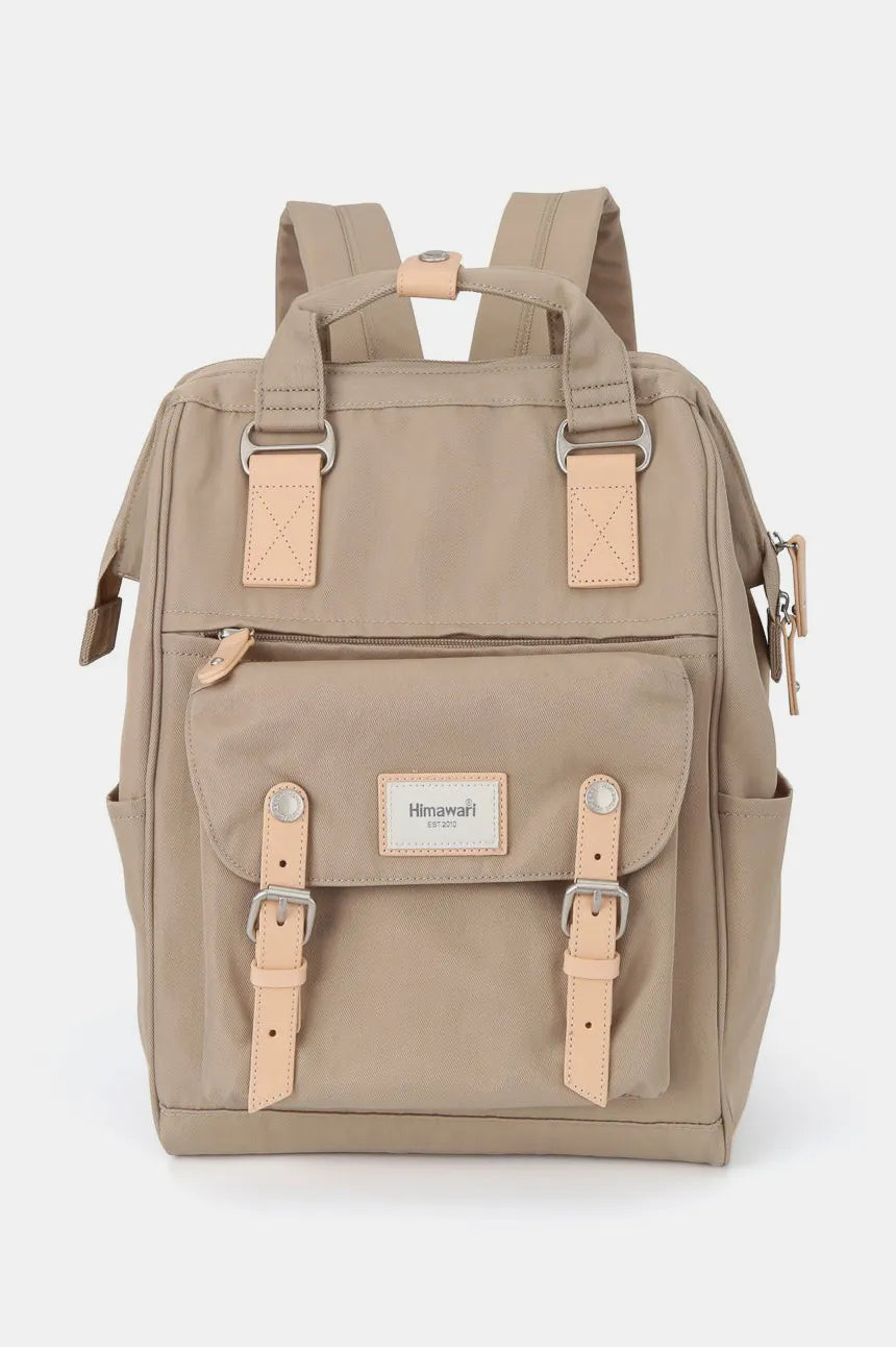 Himawari Waterproof Nylon Backpack Bag with Handles Khaki One Size Easy Apparels