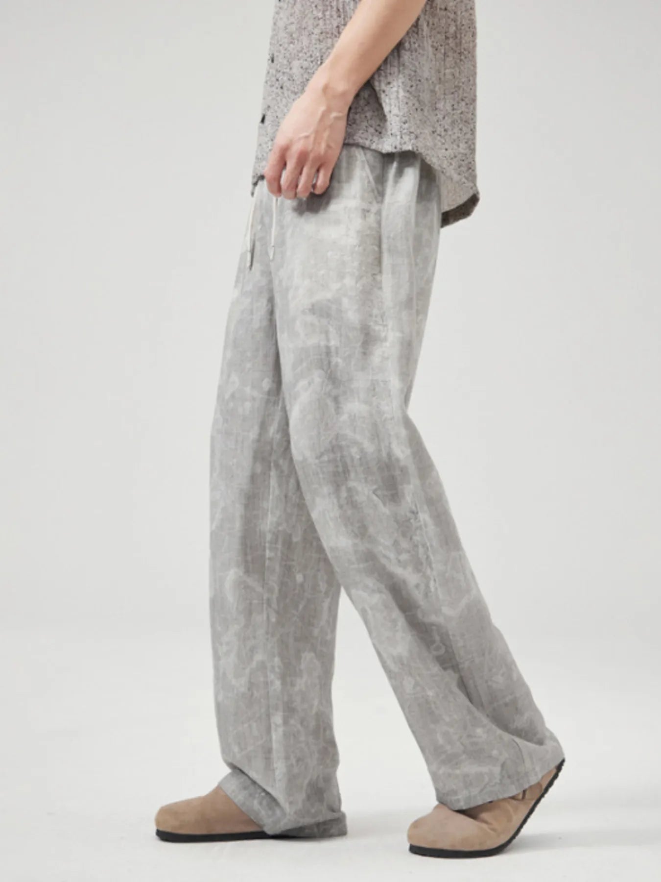 Men's Full Size Drawstring Wide Leg Breathable Pants Plus Size Easy Apparels