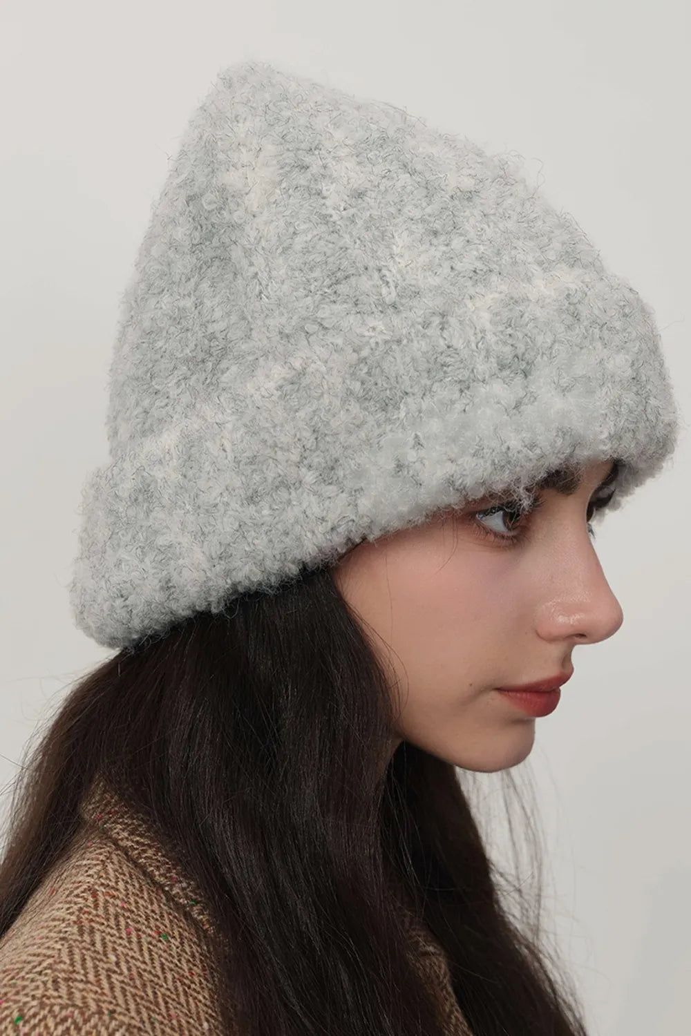 Solid Color Thermal Knit Hat Gray One Size Easy Apparels