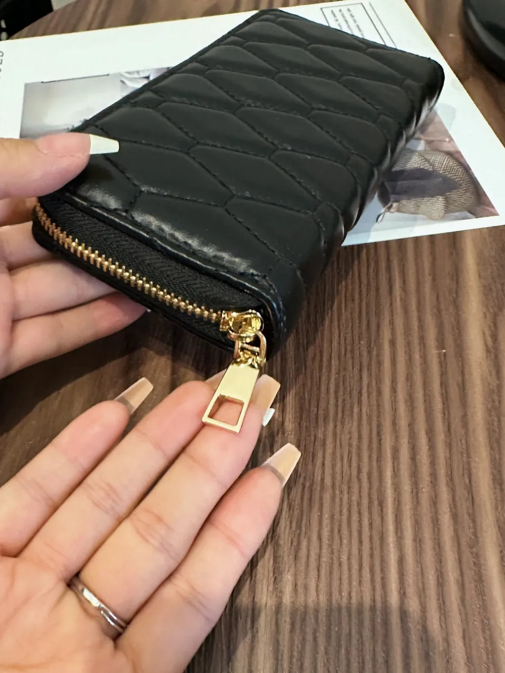 PU Leather Solid Color Wallet Easy Apparels