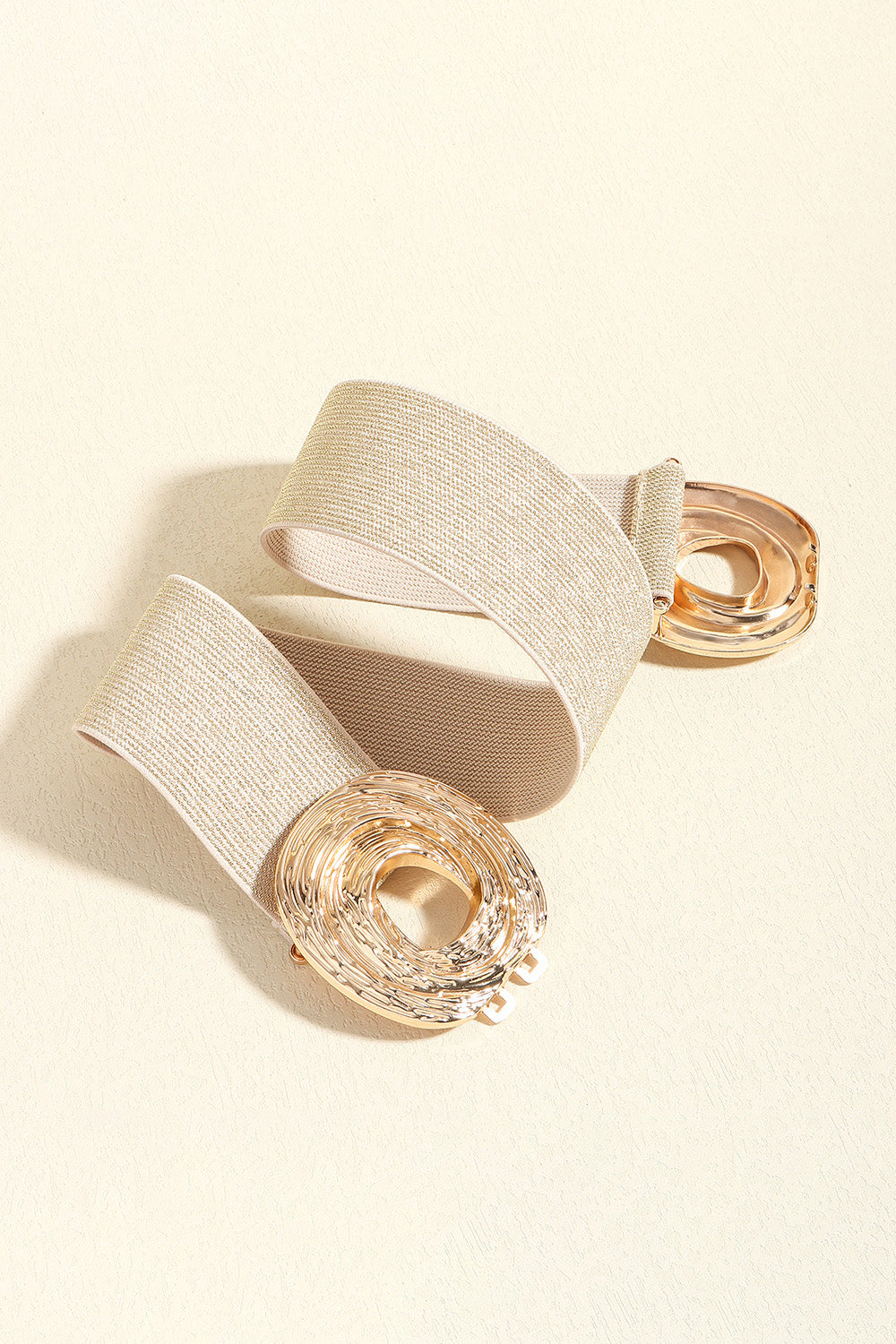 Zinc Alloy Belt Beige One Size Easy Apparels