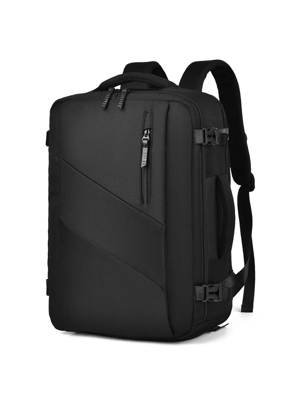 Oxford Cloth Adjustable Straps Backpack Bag Black One Size Easy Apparels