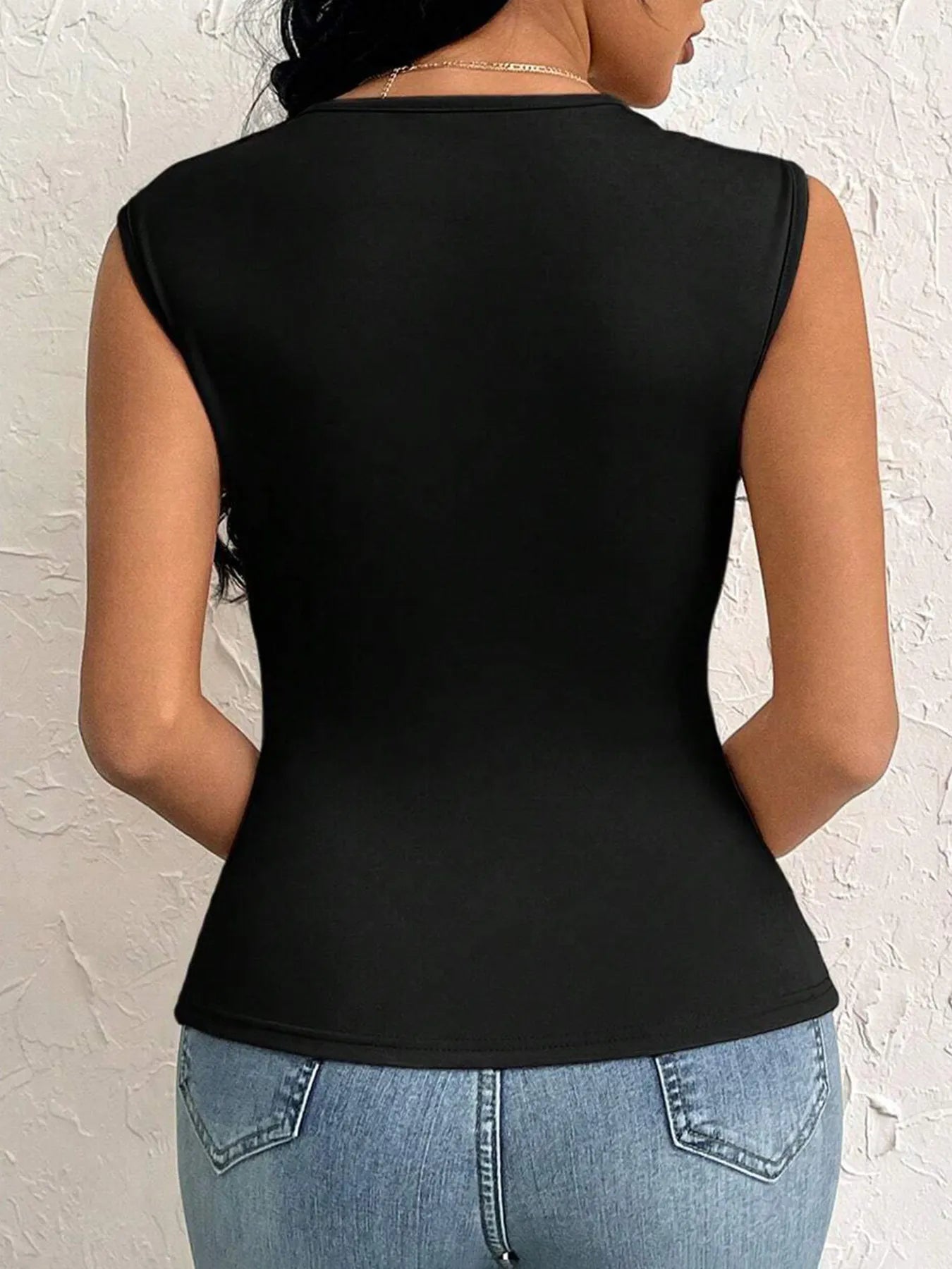 Trendsi Slit Asymmetrical Tank Top