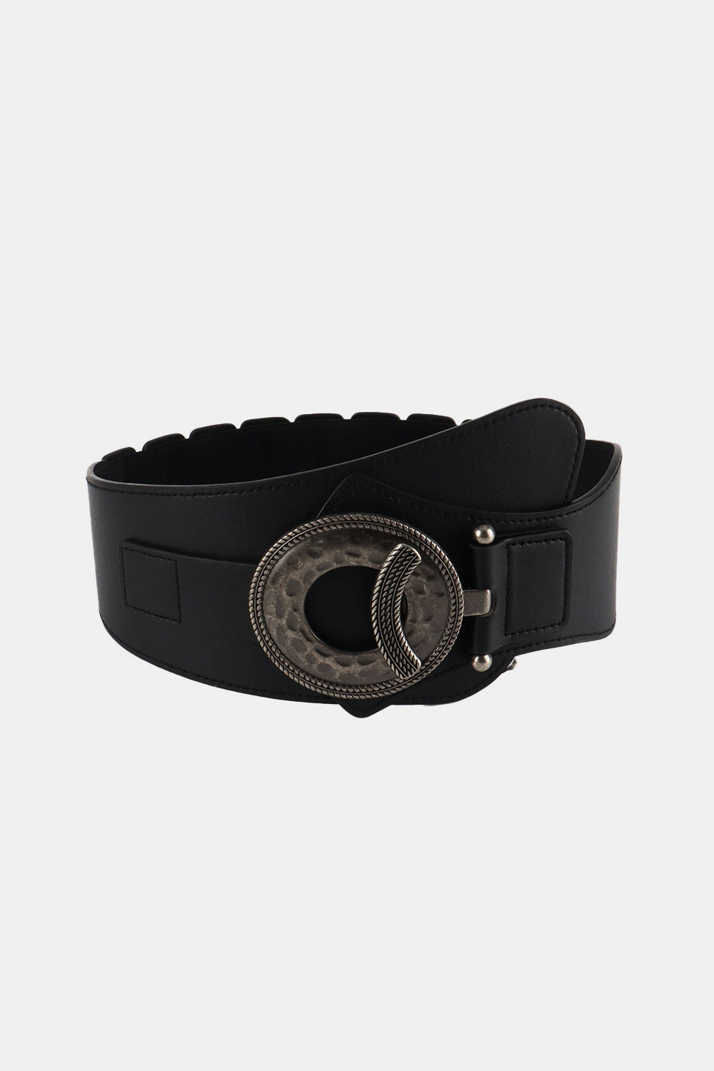 Retro Elastic Wide Belt Black One Size Easy Apparels