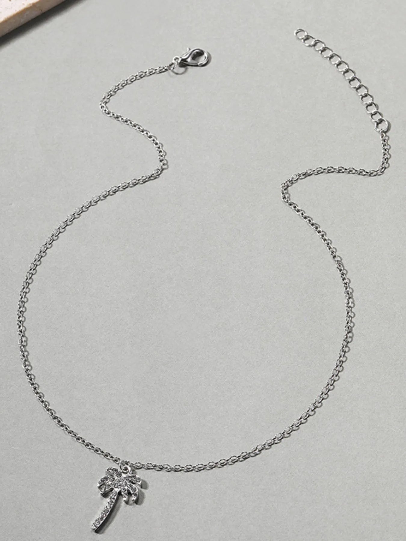 Zircon Palm Tree Pendant Necklace Easy Apparels