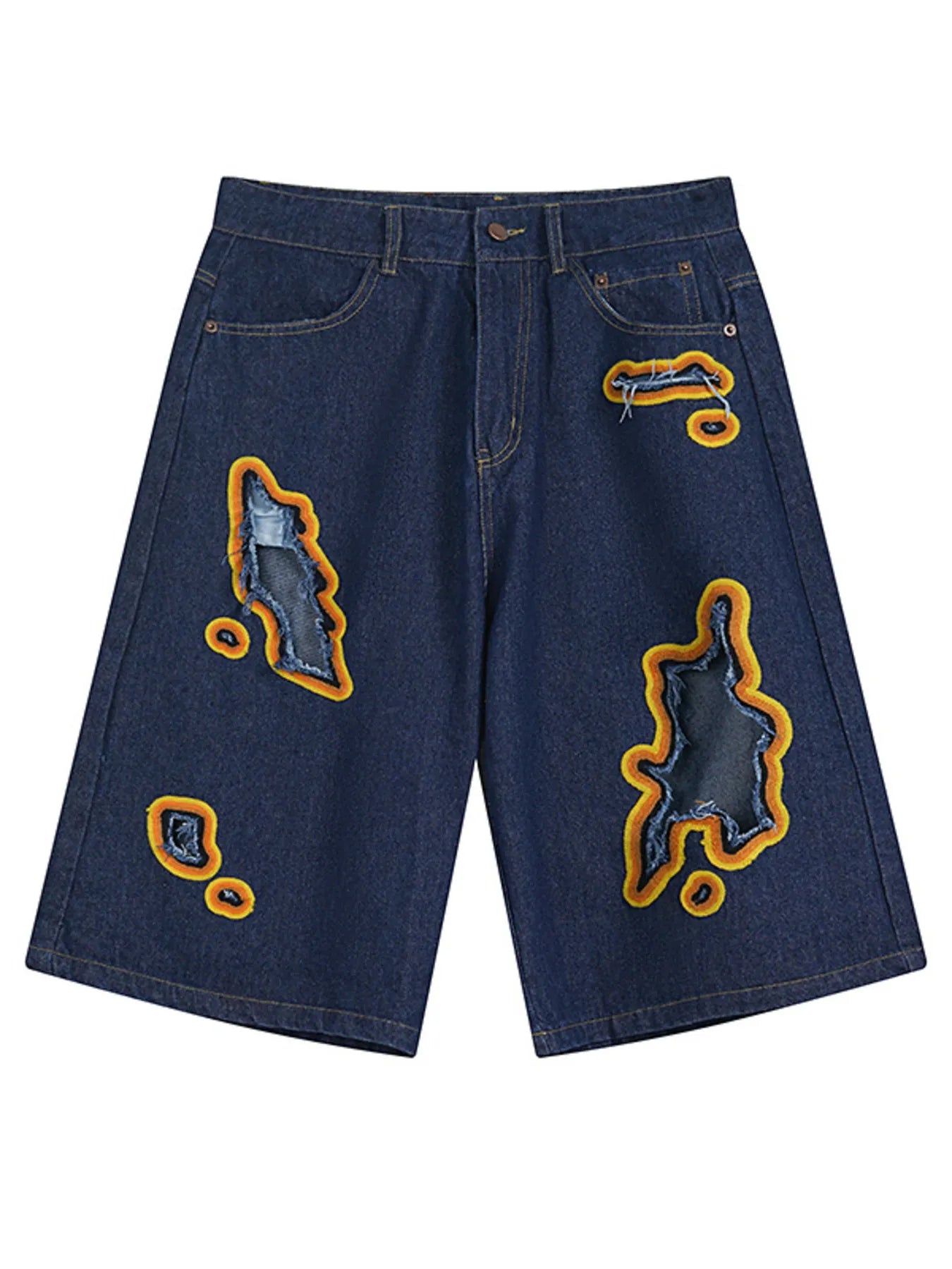 Men's Distressed Loose Fit Denim Shorts Easy Apparels
