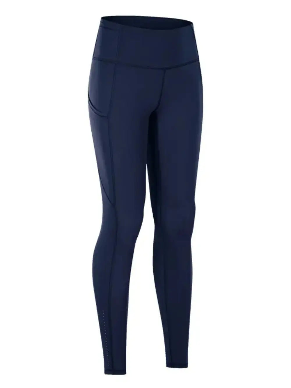 Wide Waistband Sports Leggings Navy Easy Apparels