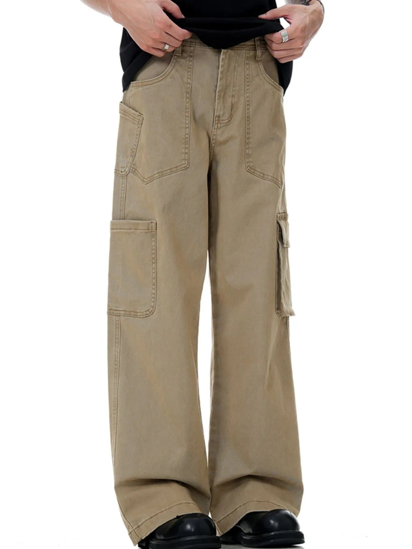 Men's Wide Leg Cargo Pants Easy Apparels
