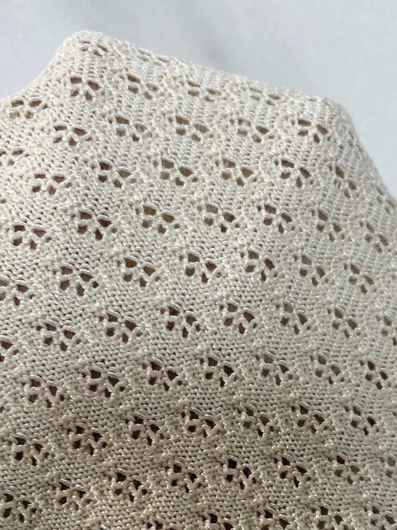 Openwork Button Up Top and Skirt Sweater Set Easy Apparels