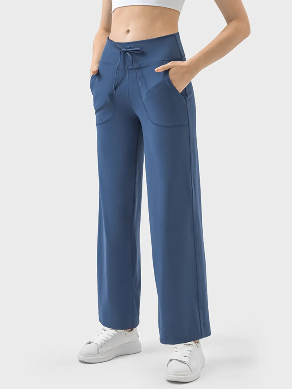 Millennia Drawstring Active Pants with Pockets Easy Apparels