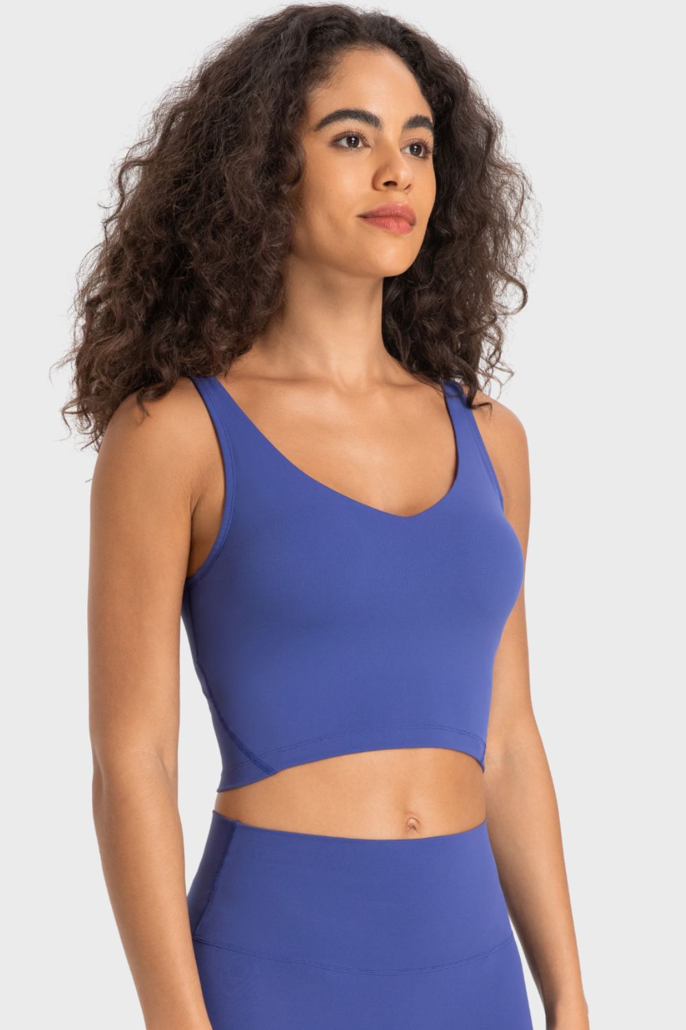 Millennia Deep V-Neck Crop Sports Bra Easy Apparels