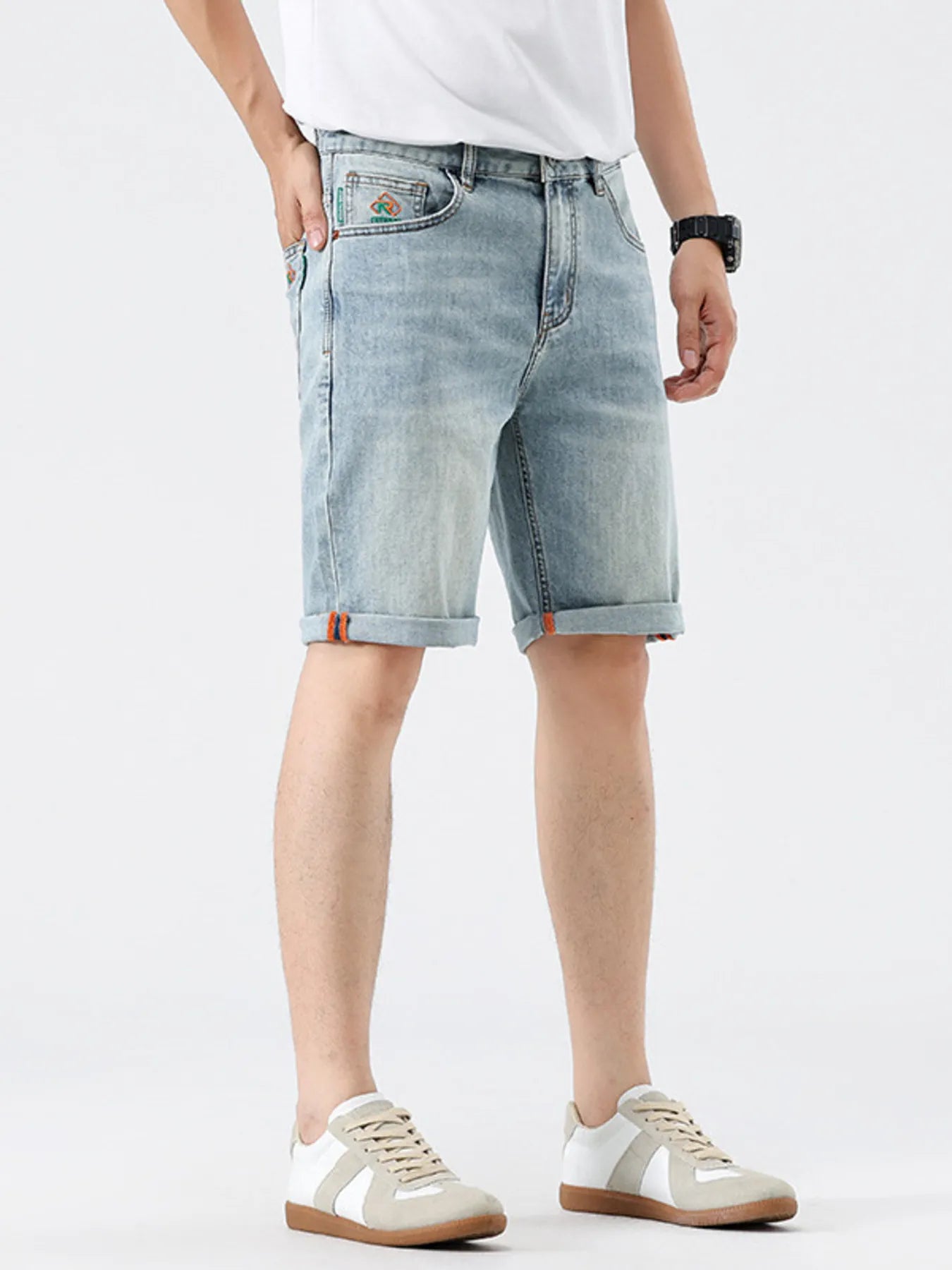 Men's Washed Denim Shorts Easy Apparels