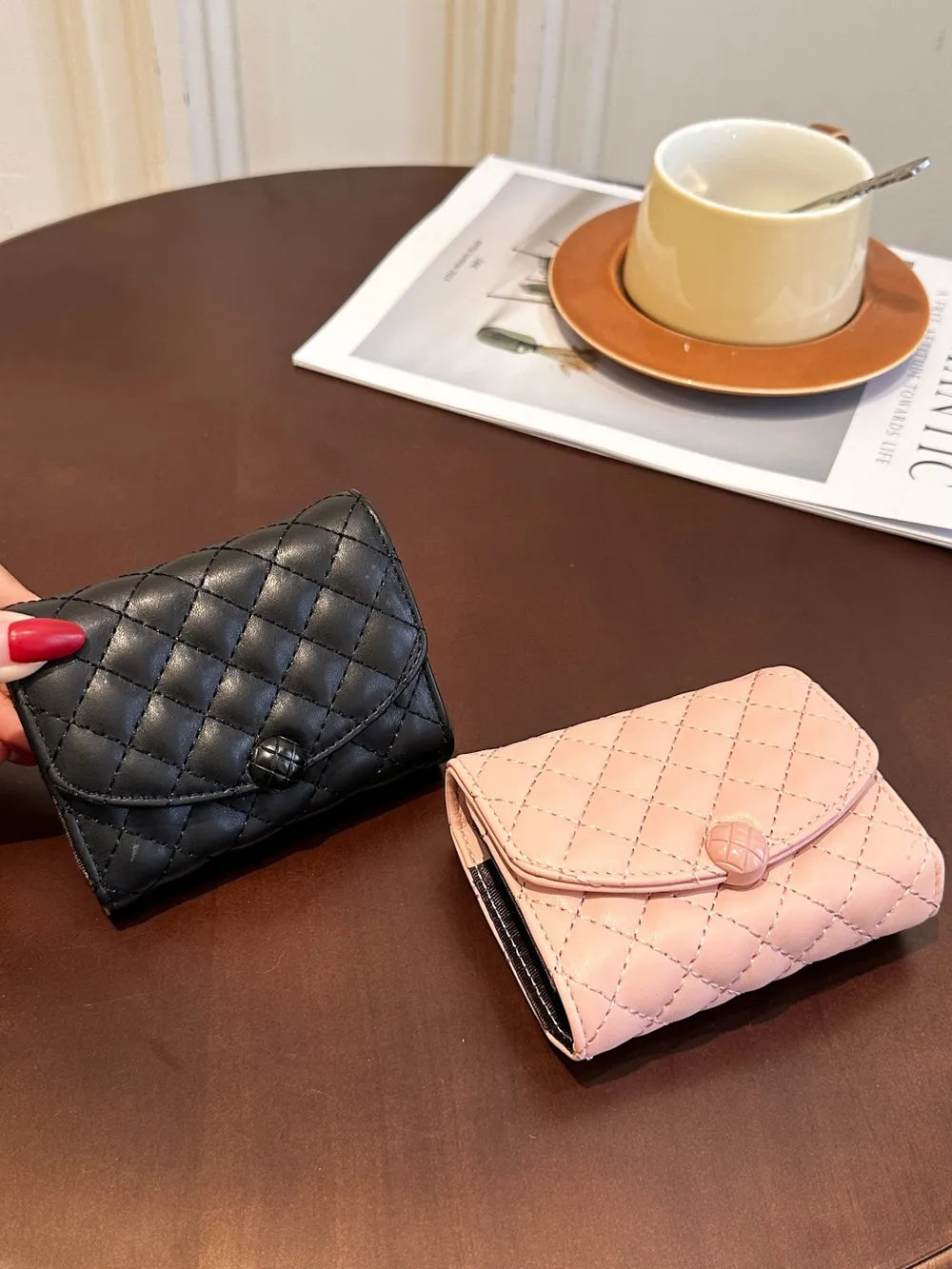 PU Leather Solid Color Wallet Easy Apparels