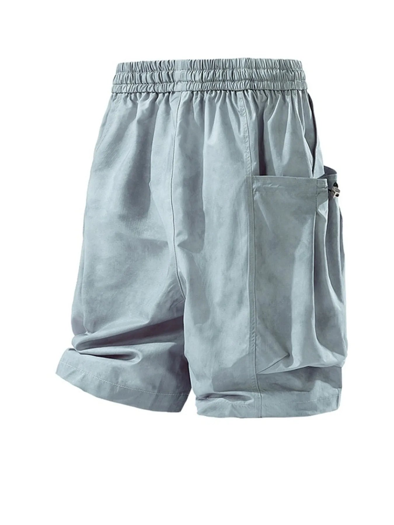 Men's Full Size Elastic Waist Cargo Shorts with Multi-Pockets Plus Size Easy Apparels