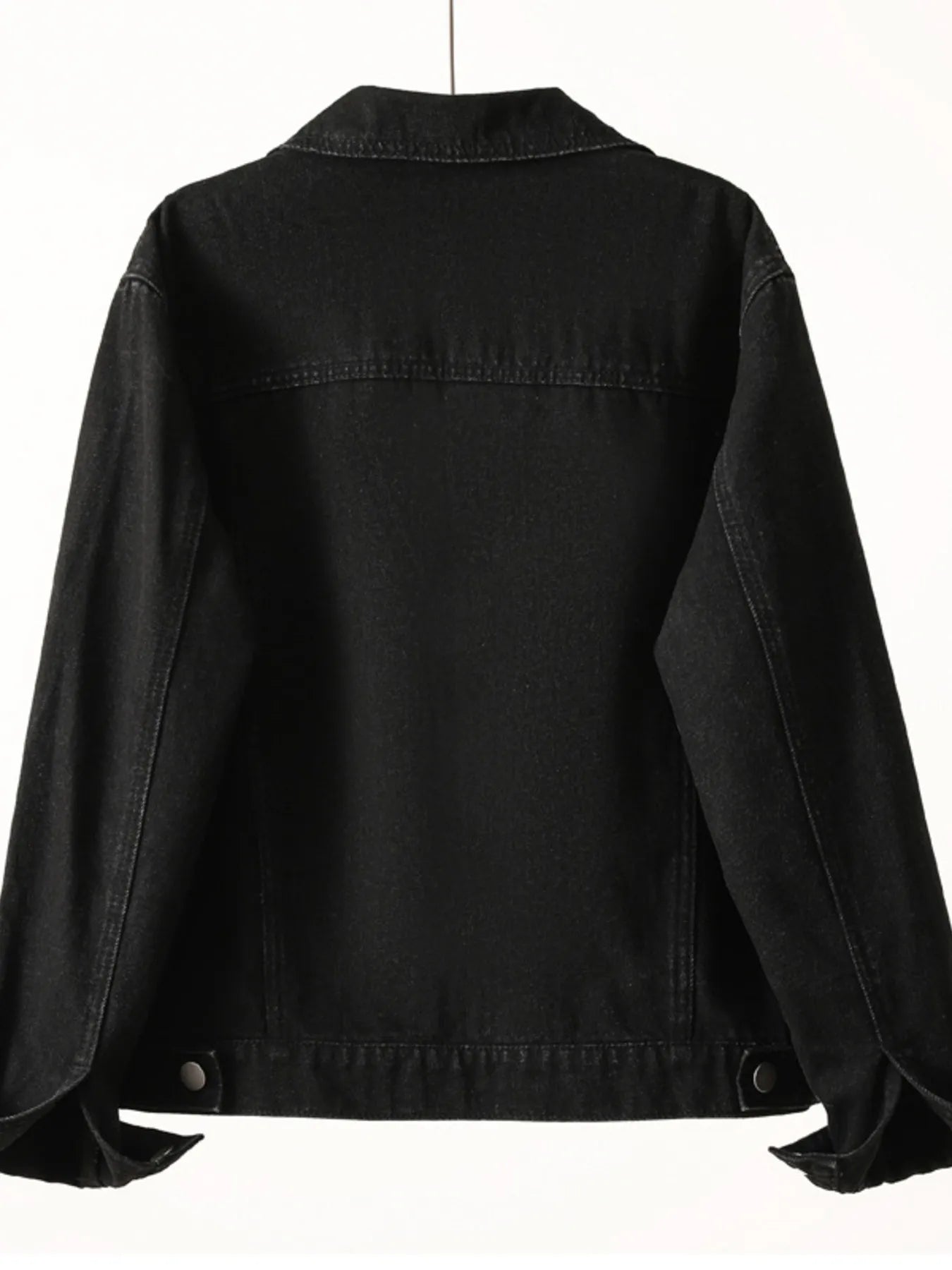 Button Up Long Sleeve Denim Jacket Easy Apparels
