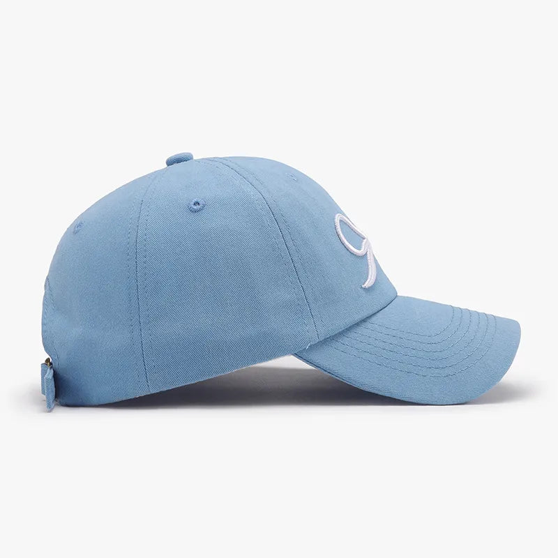 Bow Embroidered Cotton Baseball Cap Easy Apparels