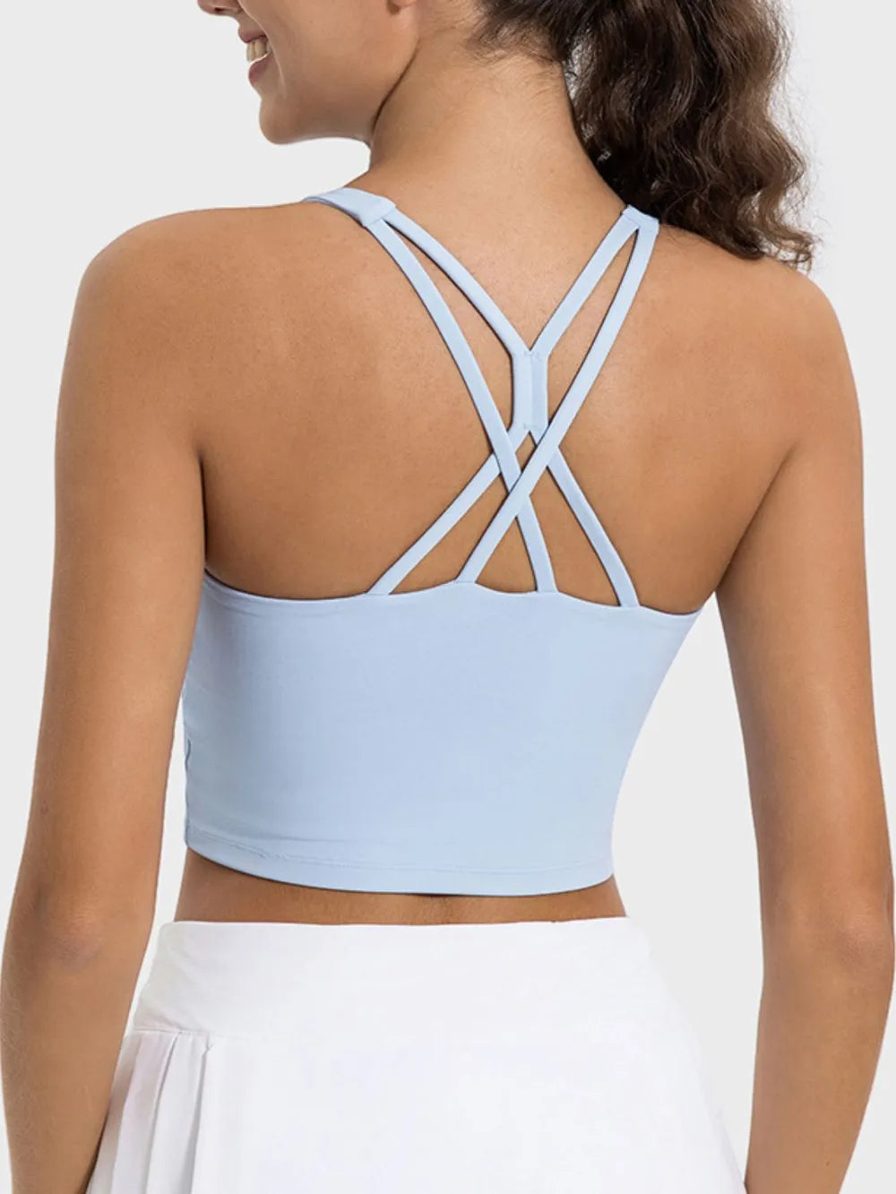 Millennia Crisscross Round Neck Active Tank Easy Apparels