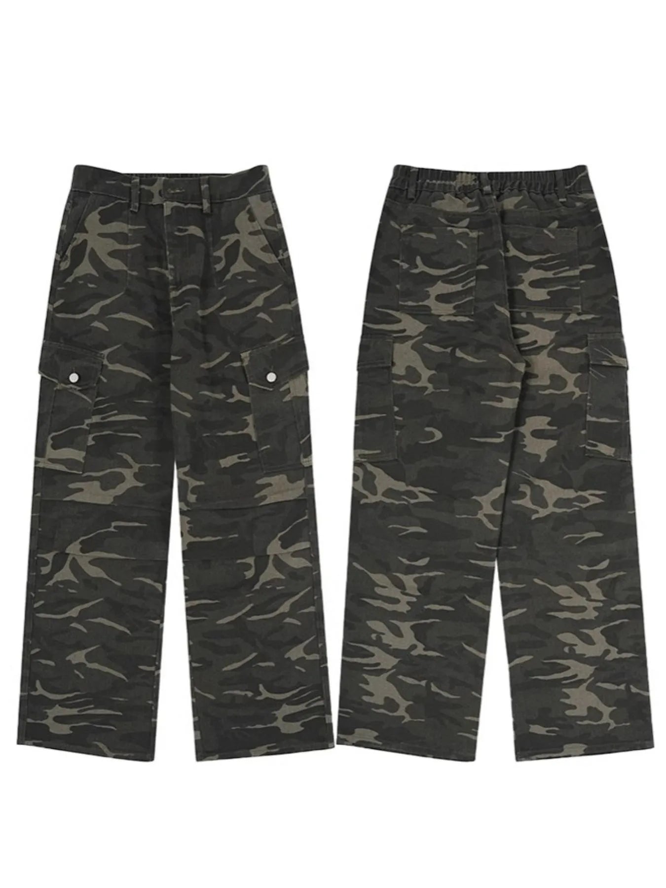 Men's Full Size Camouflage Cargo Pants with Multi-Pocket Plus Size Easy Apparels