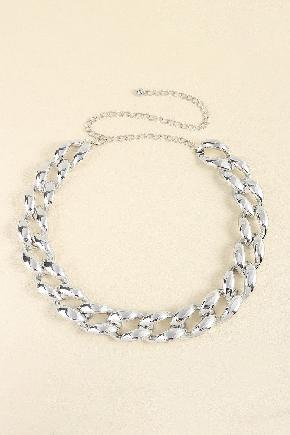 1.2" Width Acrylic Curb Chain Belt Easy Apparels