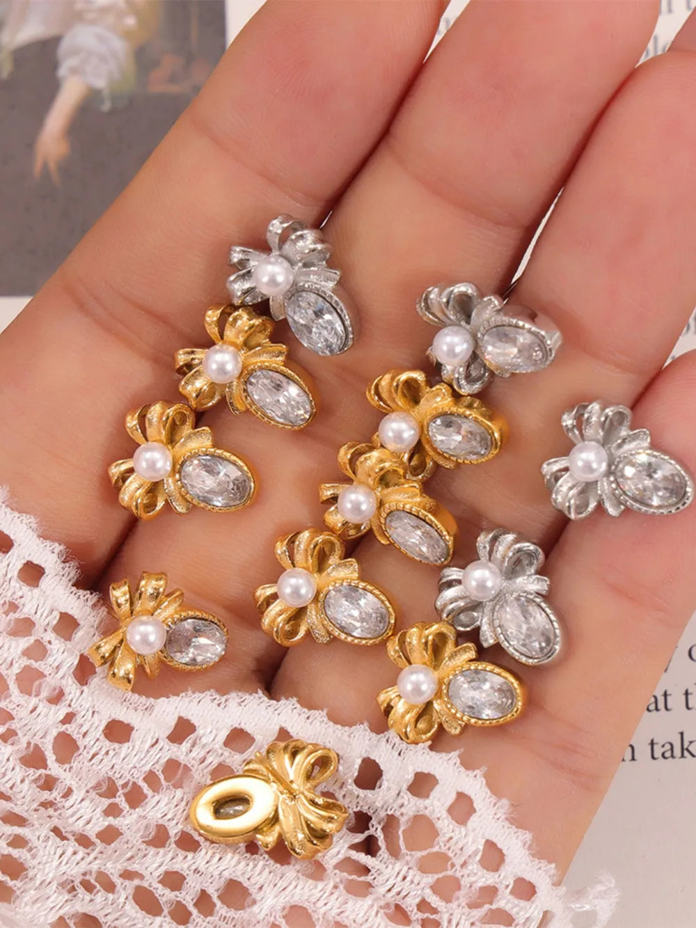 Titanium Steel Bow Stud Earrings Easy Apparels