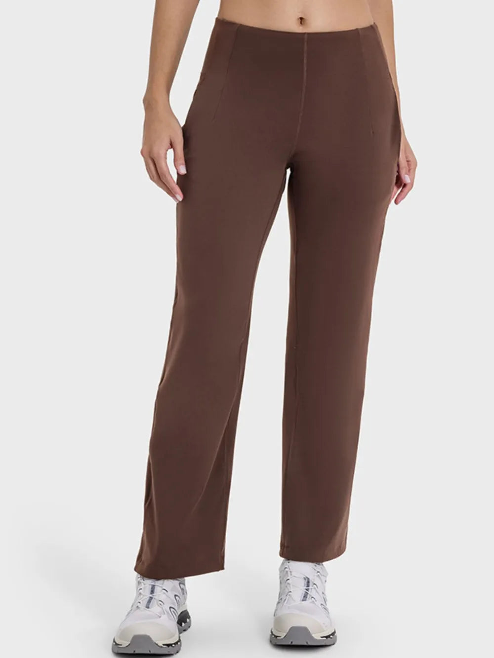 Millennia Pocketed High Waist Active Pants Easy Apparels