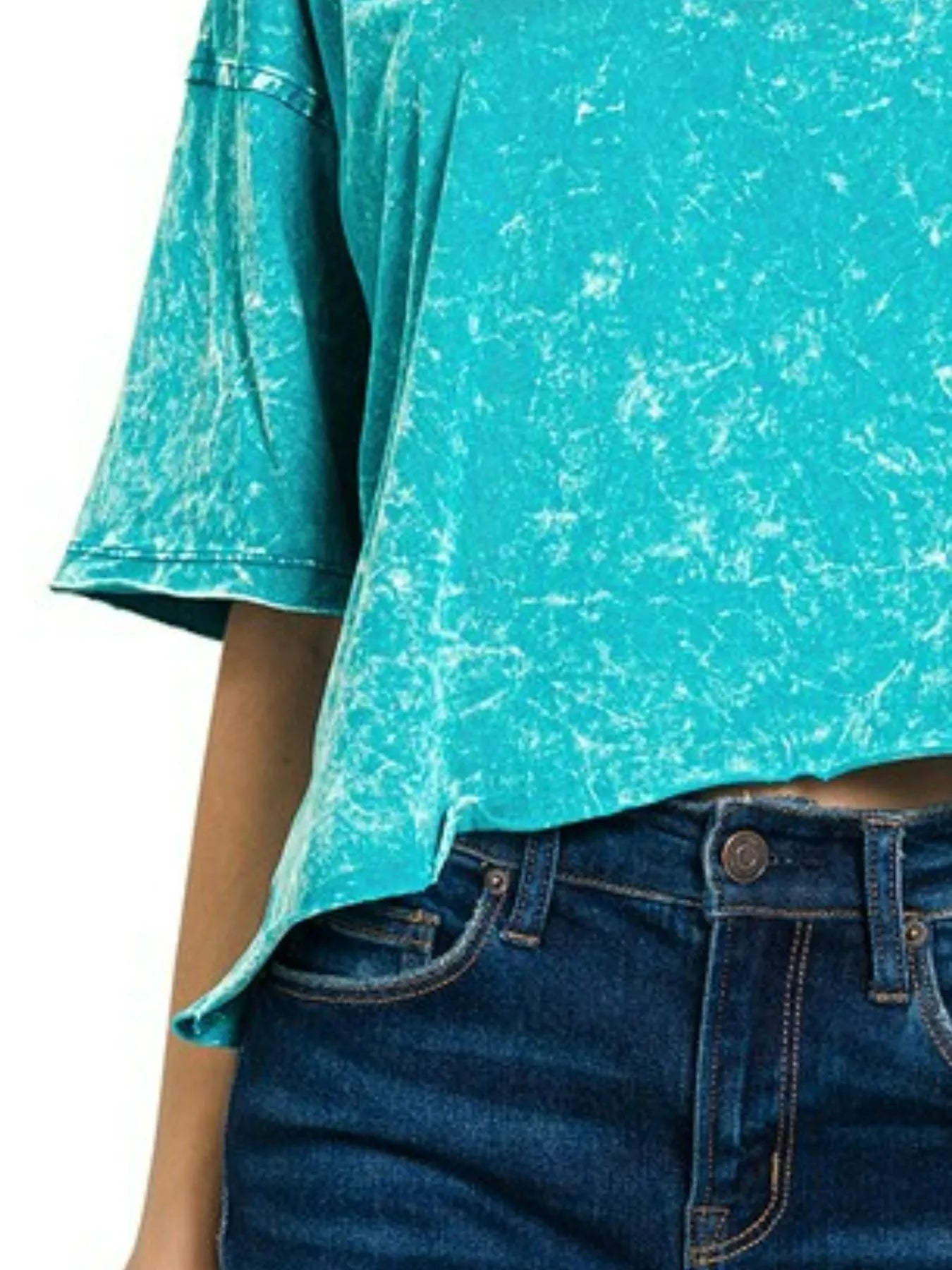Trendsi Zenana Acid Crinkle-Washed Oversized T-Shirt