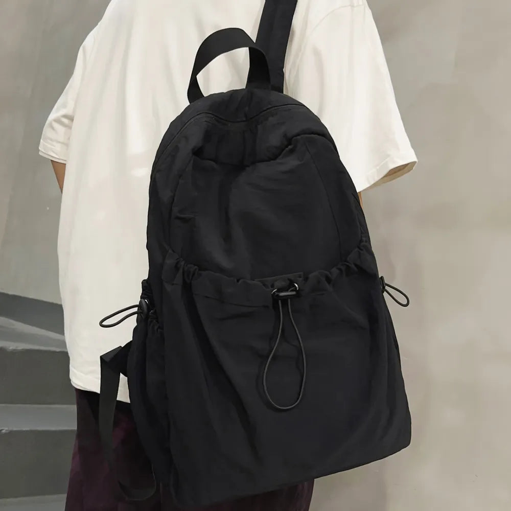 Drawstring Nylon Backpack Bag Easy Apparels