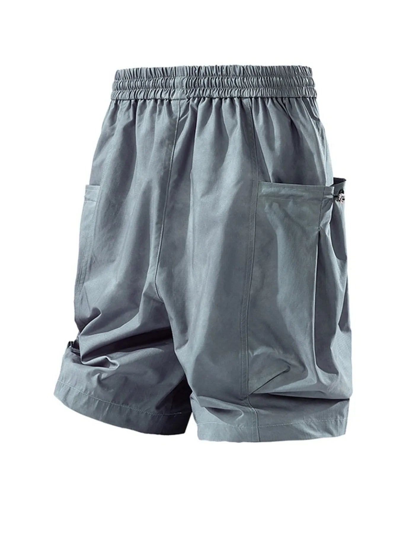 Men's Full Size Elastic Waist Cargo Shorts with Multi-Pockets Plus Size Easy Apparels