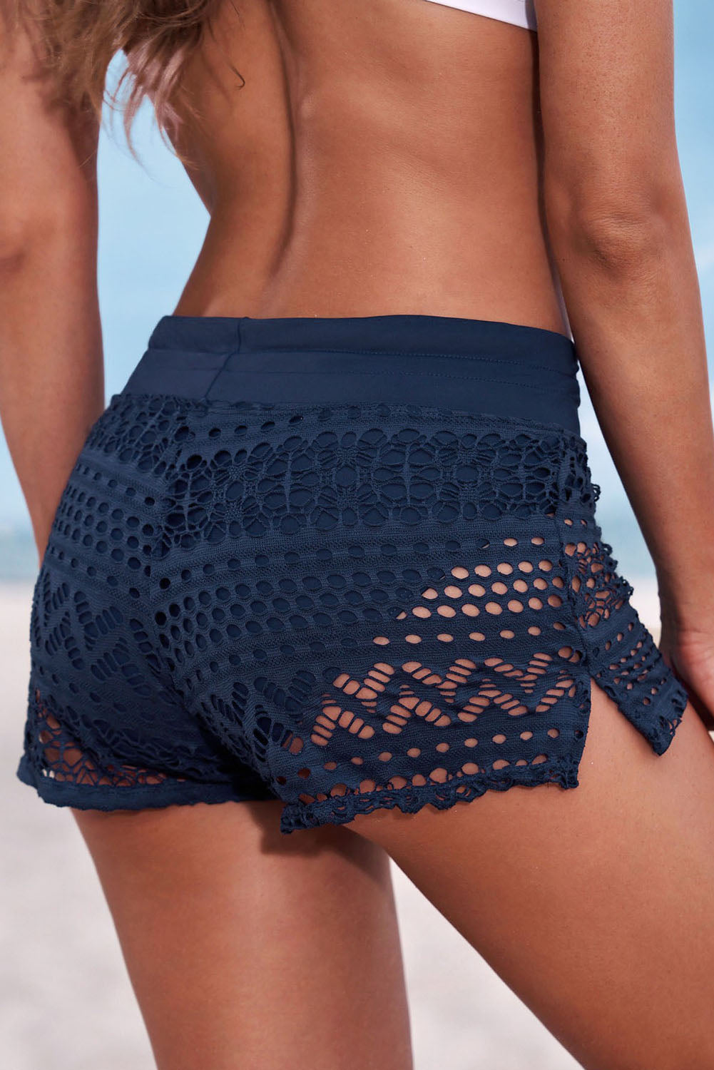 Full Size Drawstring Waist Swim Shorts Easy Apparels
