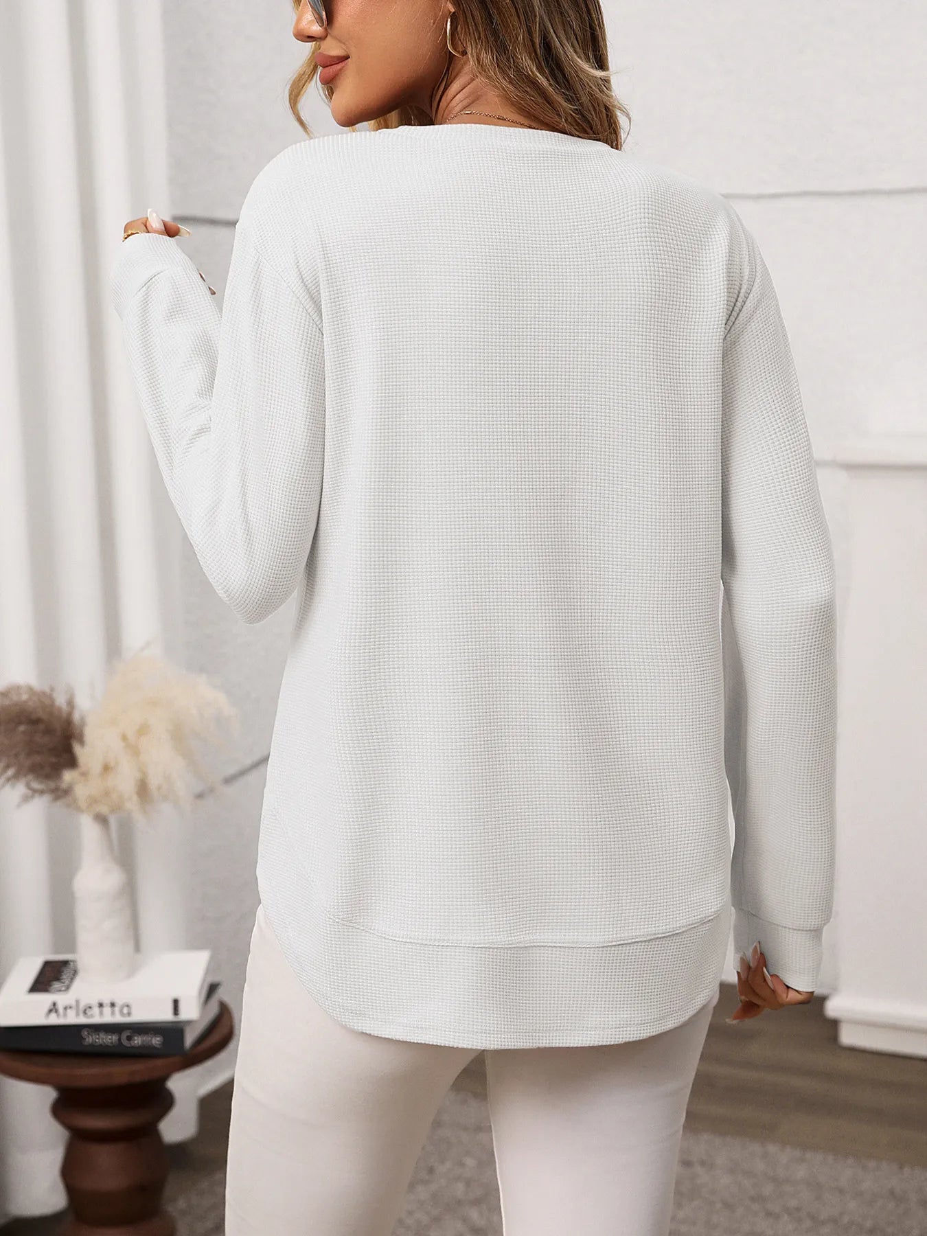 Trendsi Long Sleeve Round Neck T-Shirt