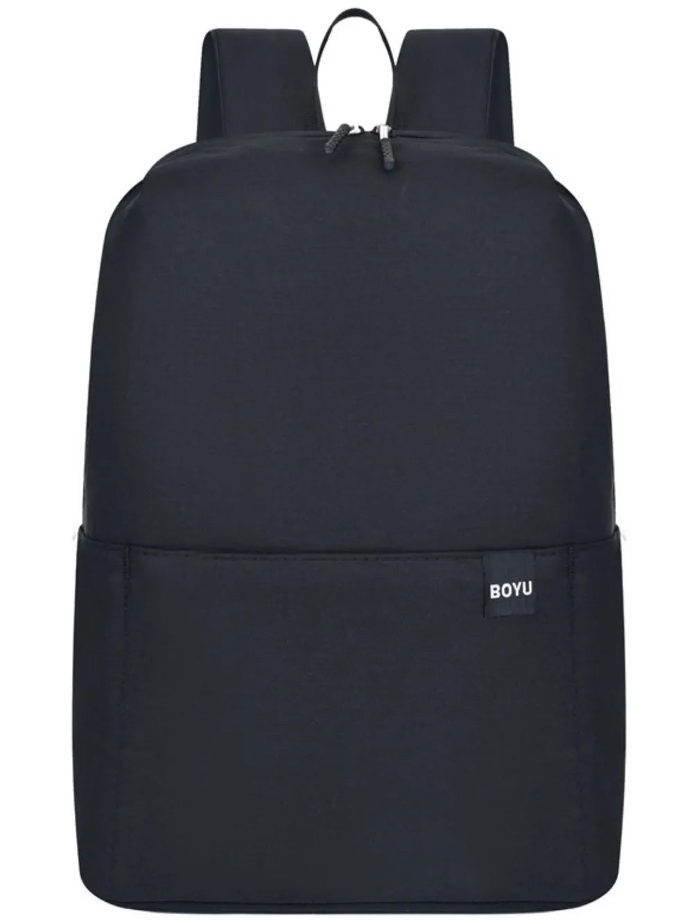 Solid Color Nylon Backpack Bag Black One Size Easy Apparels