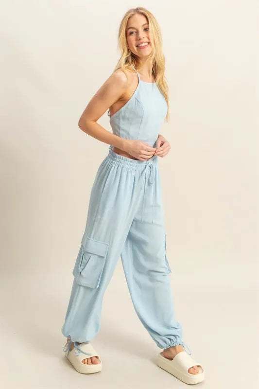 HYFVE Crop Top and Cargo Pants Set Easy Apparels