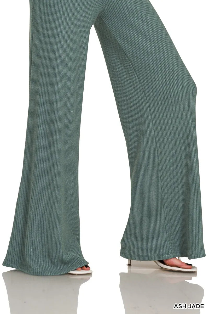 Zenana Mock Neck Top and Pants Sweater Set Easy Apparels