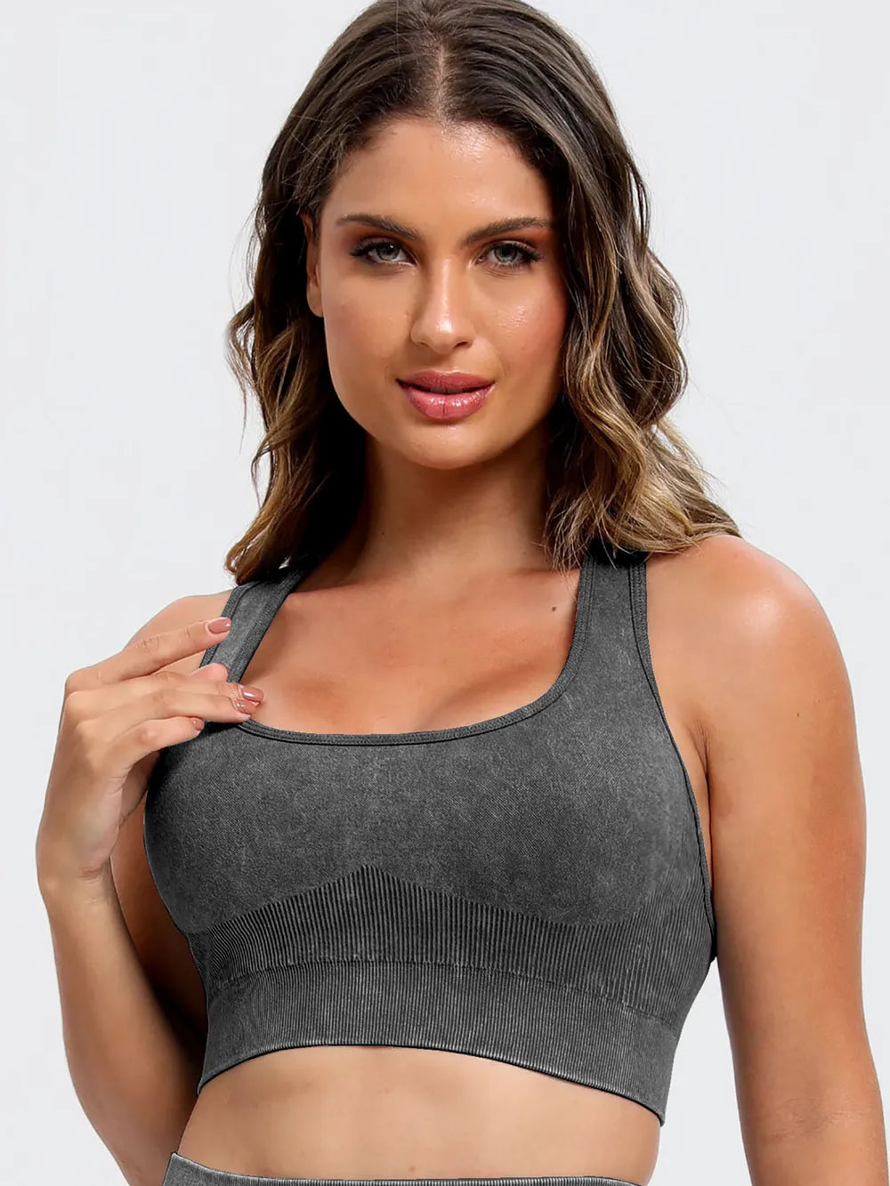 Scoop Neck Wide Strap Top and Shorts Active Set Easy Apparels