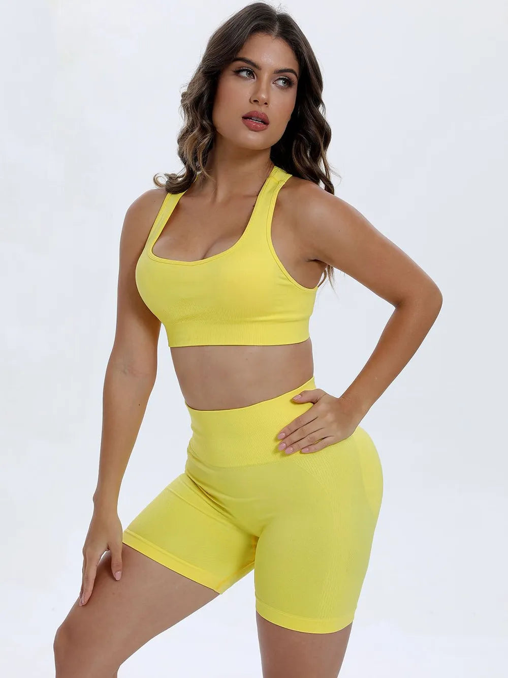 Scoop Neck Wide Strap Top and Shorts Active Set Easy Apparels