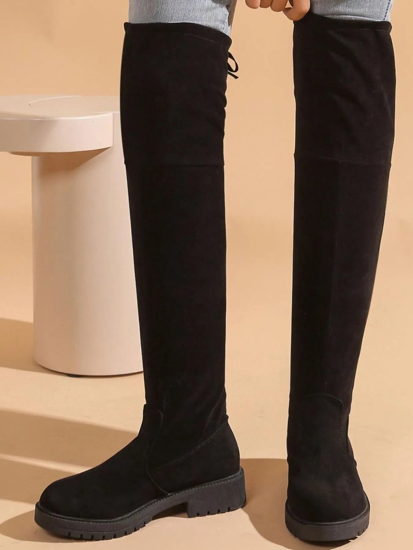 Over-the-Knee Block Heel Boots Easy Apparels