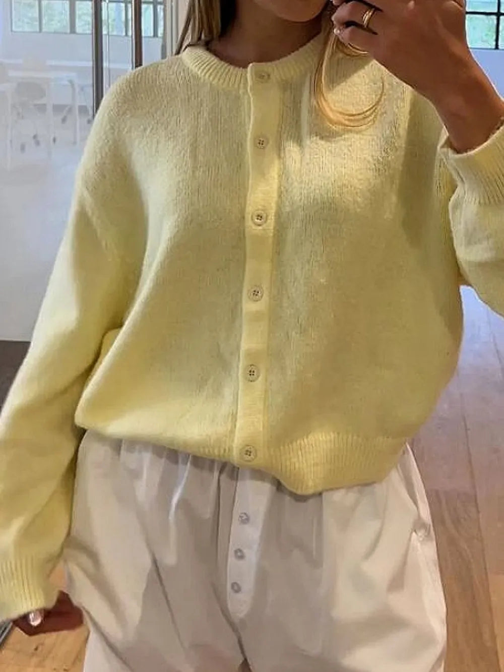Button Down Long Sleeve Cardigan Easy Apparels