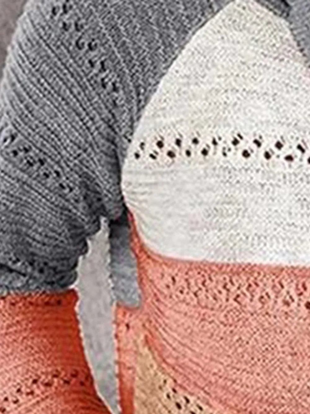 Color Block Drawstring Hooded Sweater Easy Apparels