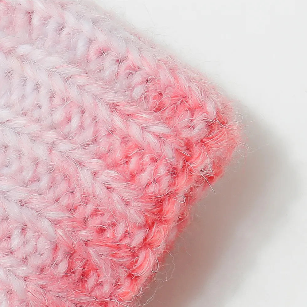 Gradient Knit Hat with Pompom Easy Apparels