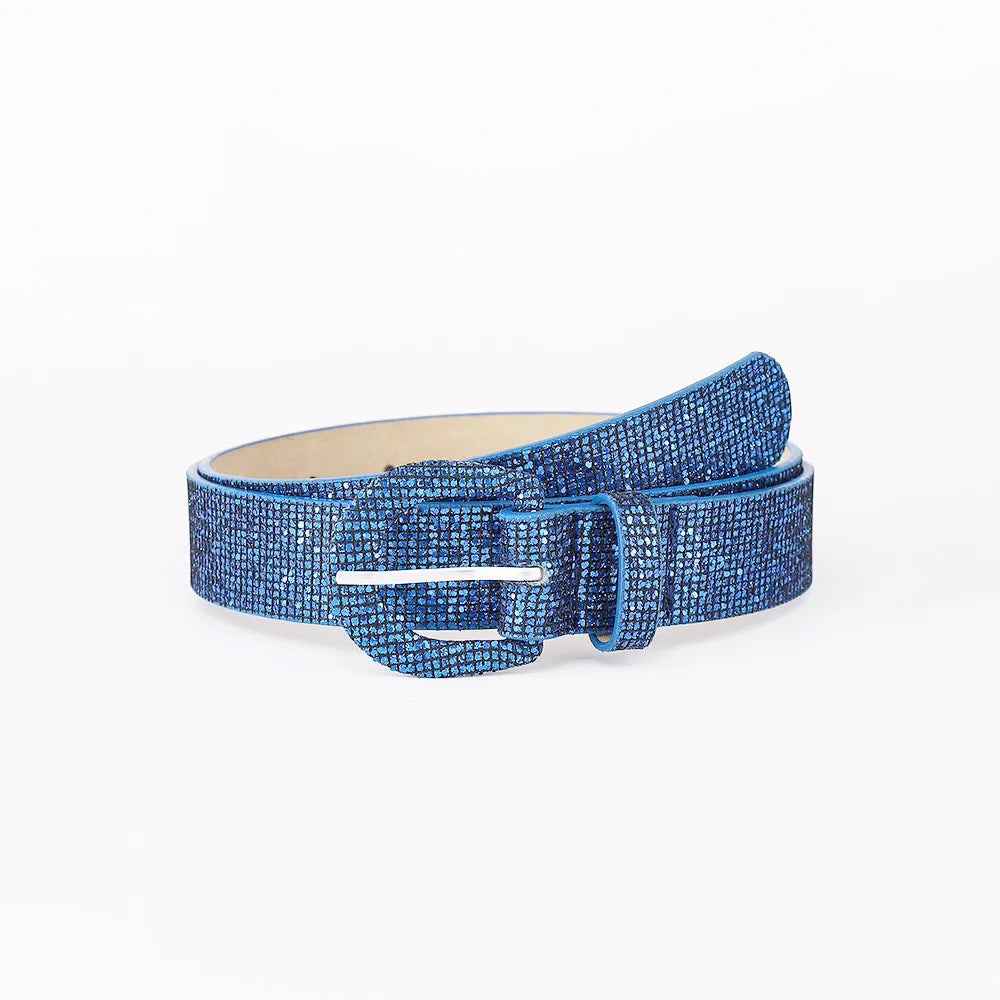 Sequin PU Leather Belt Easy Apparels