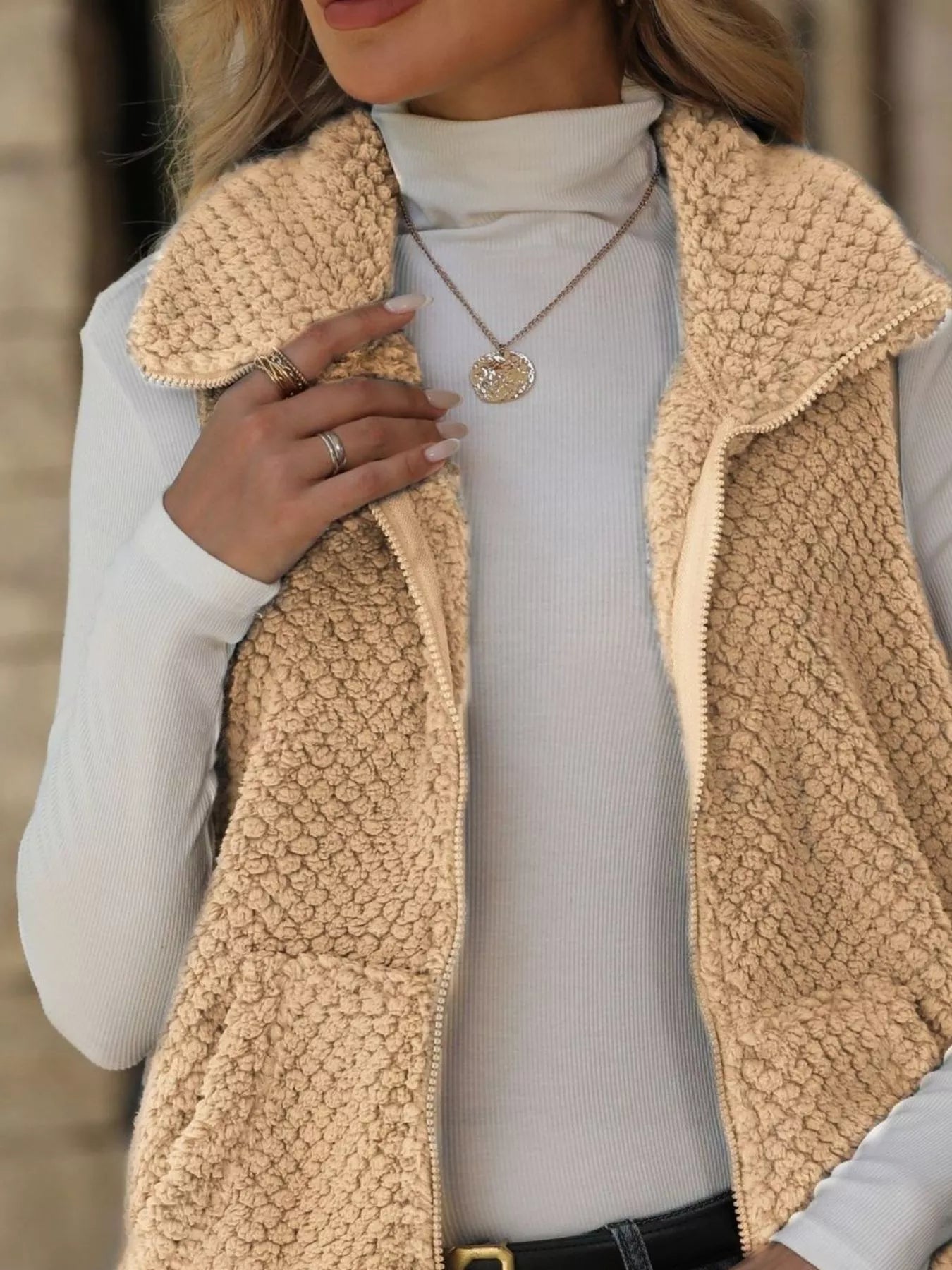 Zip-Up Vest Coat Easy Apparels