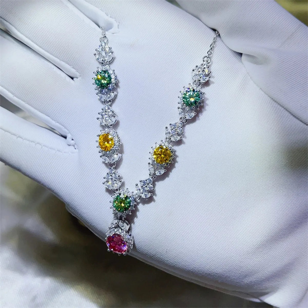 3.5 Carat Moissanite 925 Sterling Silver Necklace Easy Apparels