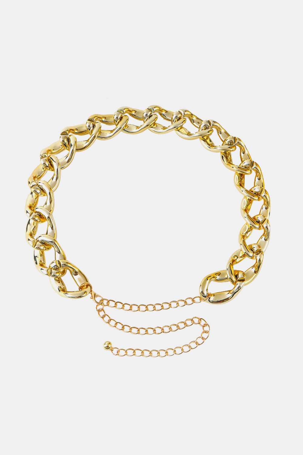 1.2" Width Acrylic Curb Chain Belt Easy Apparels