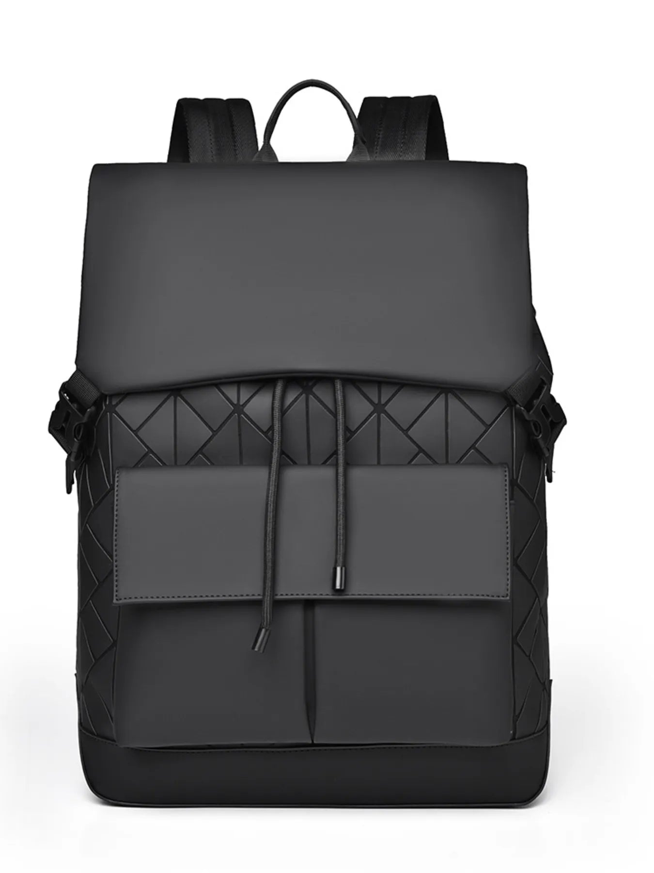 Modern Drawstring Backpack Bag Technology Black One Size Easy Apparels